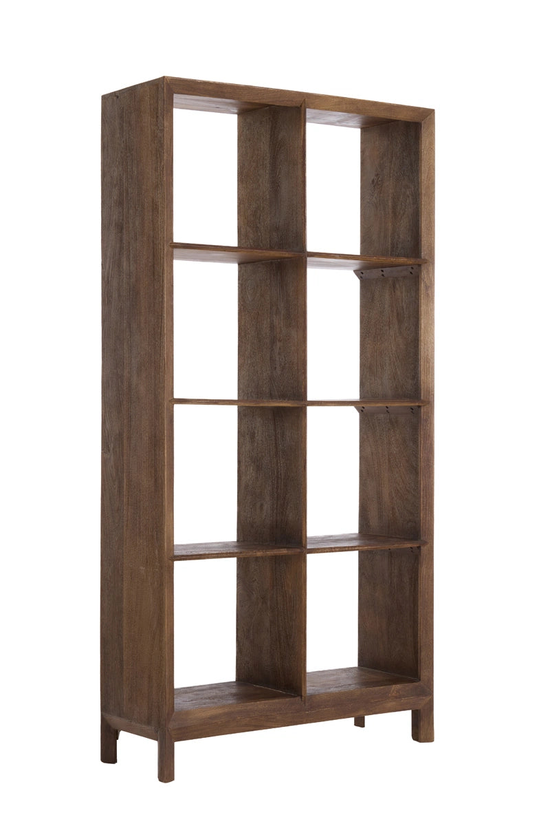 Light & Living Wandkast Sondrio Open Mangohout Mat Donkerbruin 95x190cm