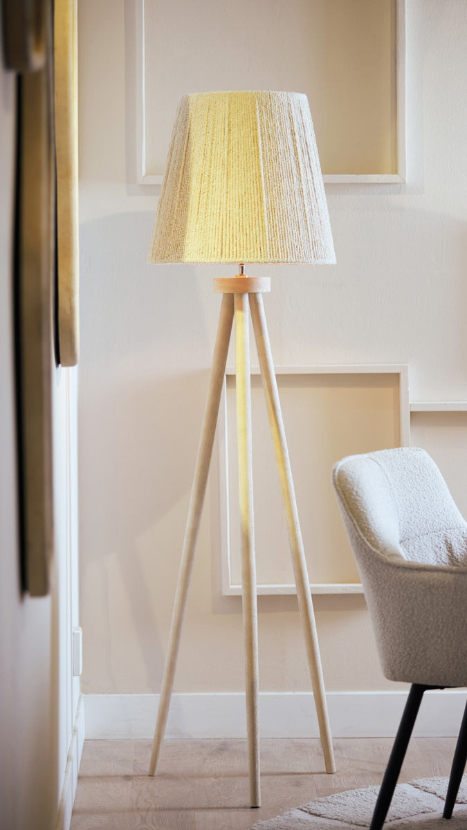 Light & Living Lampenkap Medana Drum Chenille Crème