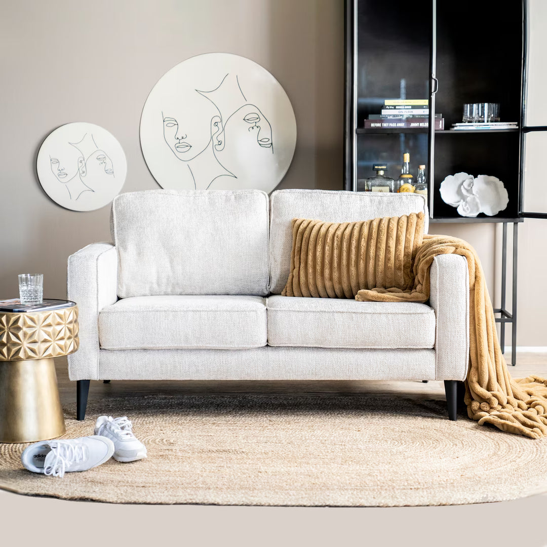 SEVN Bank Paulette 2-zits, Chenille, kleur Naturel