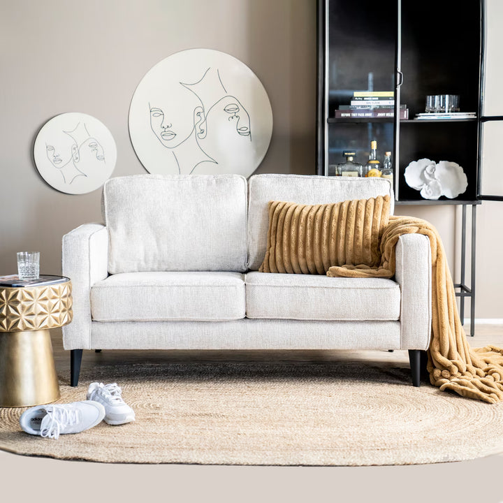 SEVN Bank Paulette 2-zits, Chenille, kleur Naturel