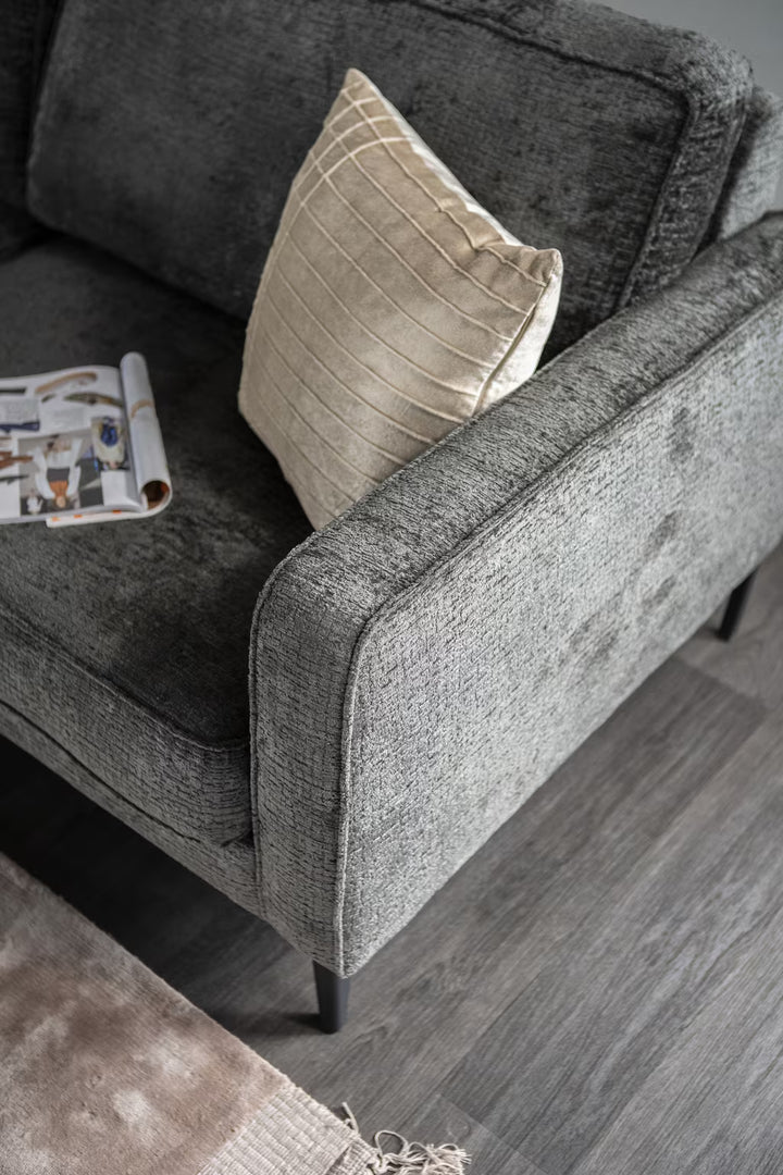 SEVN Bank Paulette 4-zits, Chenille, kleur Donkergrijs