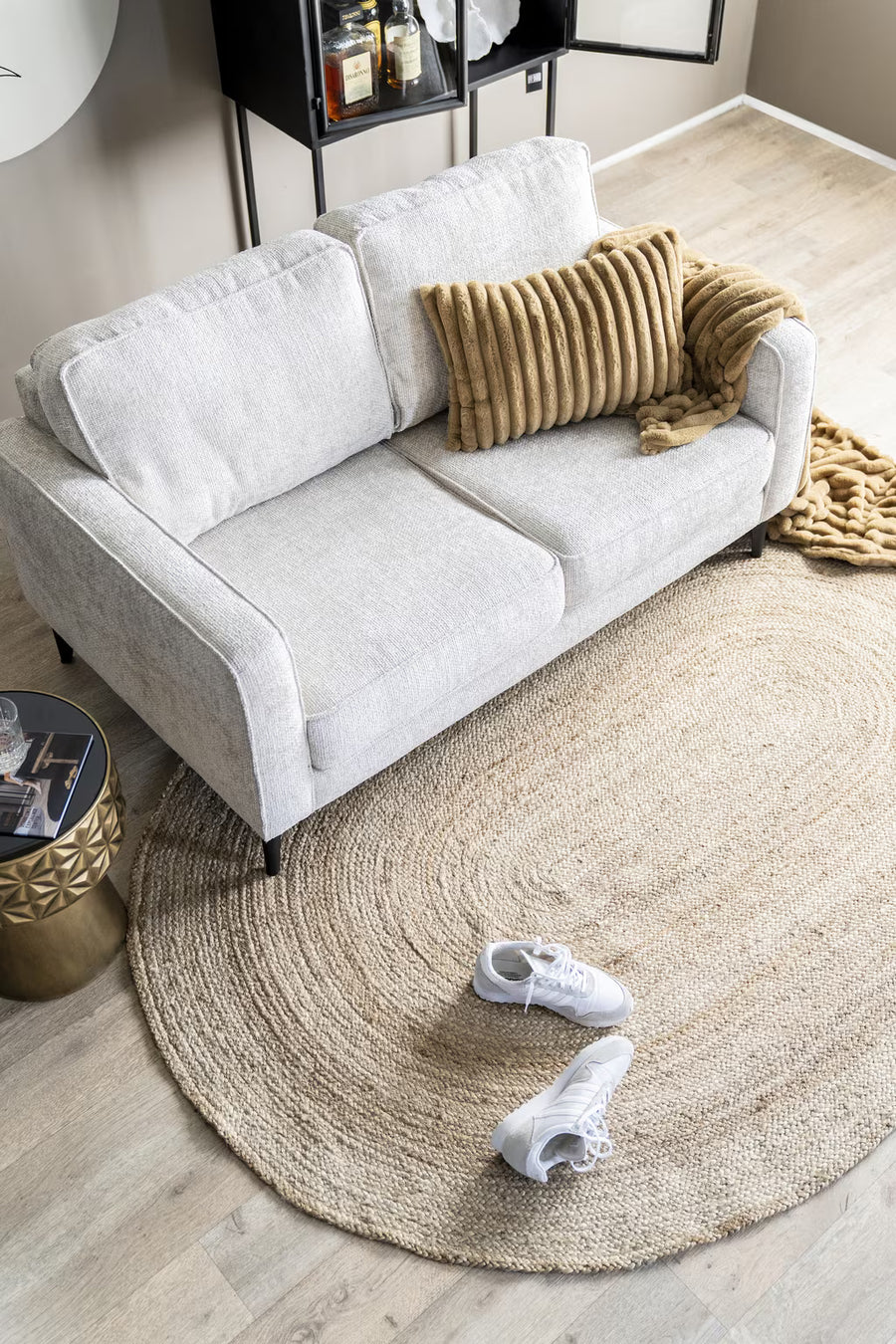SEVN Bank Paulette 2-zits, Chenille, kleur Naturel
