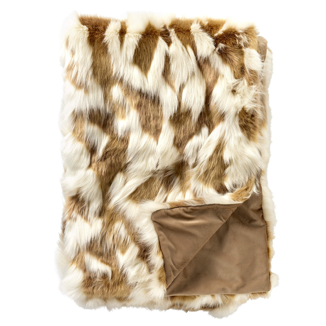 Hoii Gabriella plaid 140x180 cm in bontlook naturel bruin