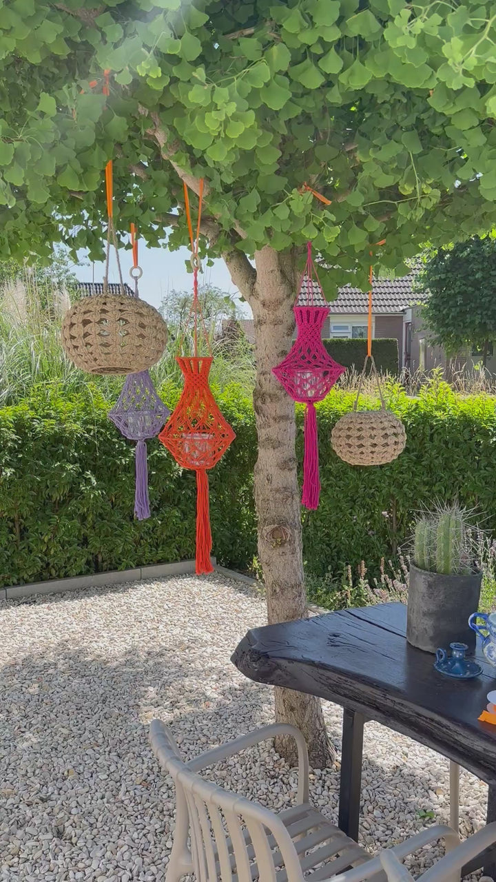 Gekleurde Hanglantaarns Ibiza Stijl luna