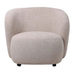Ronde fauteuil stof cream dove – PTMD Aphrodite