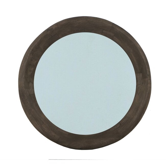 Noam ronde wandspiegel bruin mangohout groot 90cm PTMD