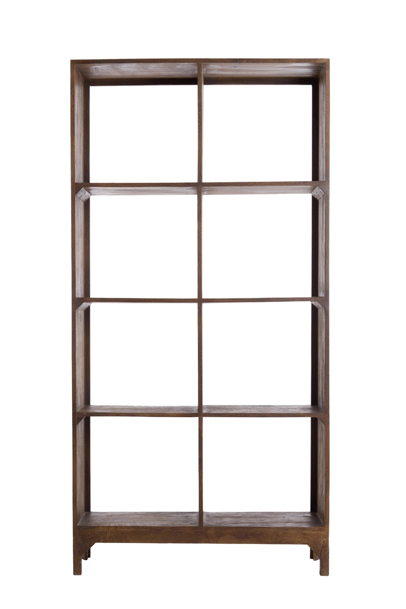 Light & Living Wandkast Sondrio Open Mangohout Mat Donkerbruin 95x190cm