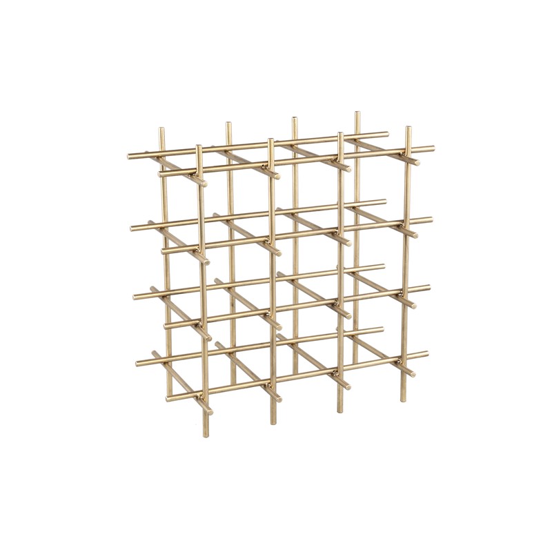 PTMD Gordo Brass Steel Square Open Frame wijnrek