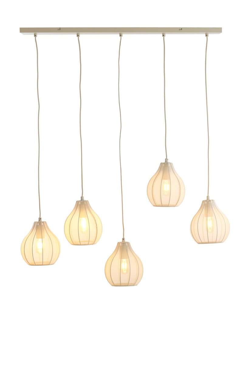 Light & Living Hanglamp Elati 5-Lichts Zand 100cm