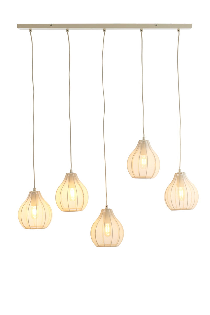Light & Living Hanglamp Elati 5-Lichts Zand 100cm