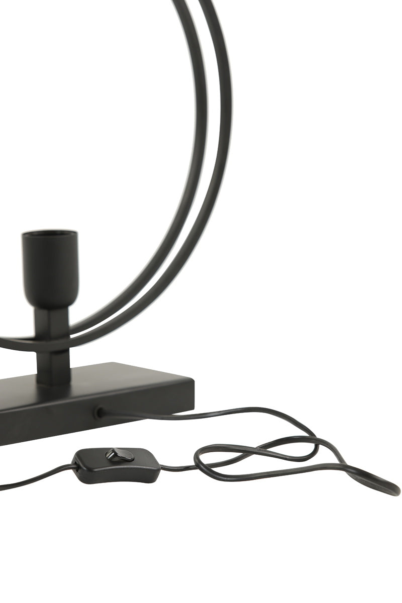 Light & Living Tafellamp Rudra Mat Zwart L