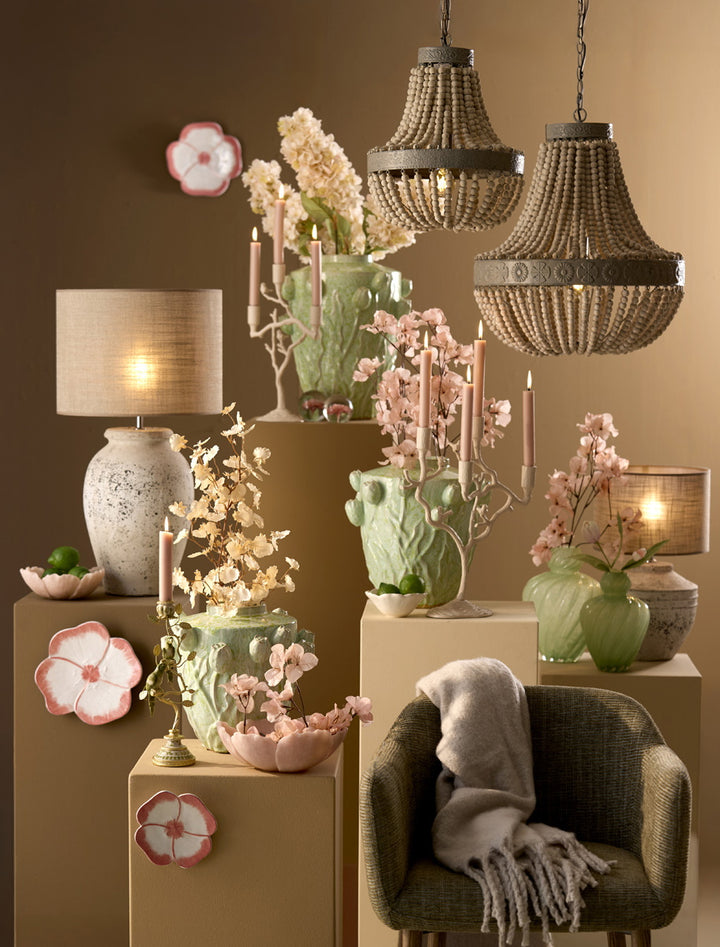 Light & Living Lampvoet Toba Large Antiek Grijs