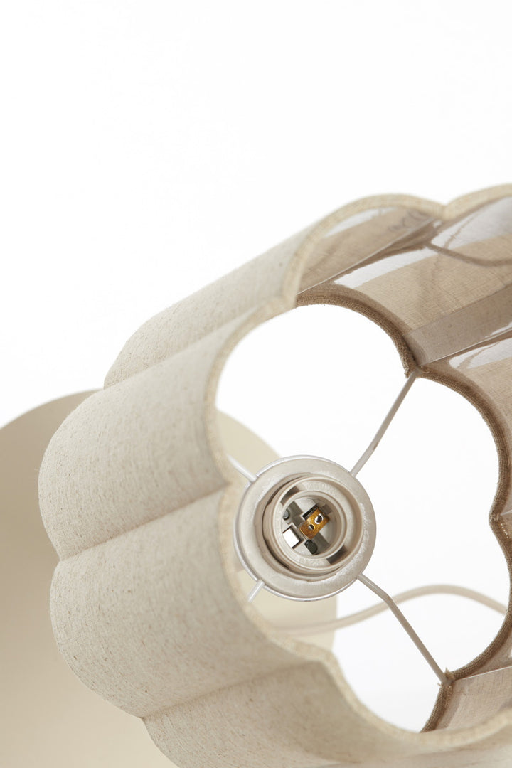 Light & Living Tafellamp Fringe Naturel/Crème