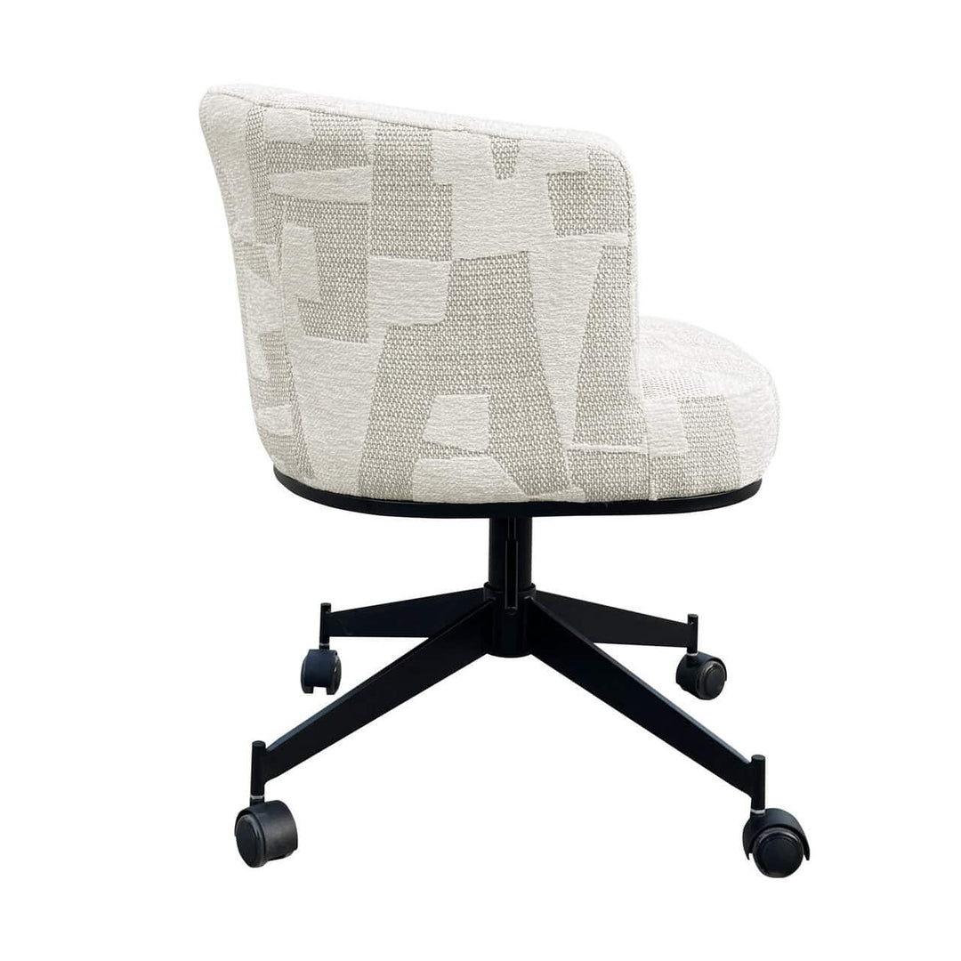 Richmond Draaistoel Rochenne met Wielen Beige Graffic