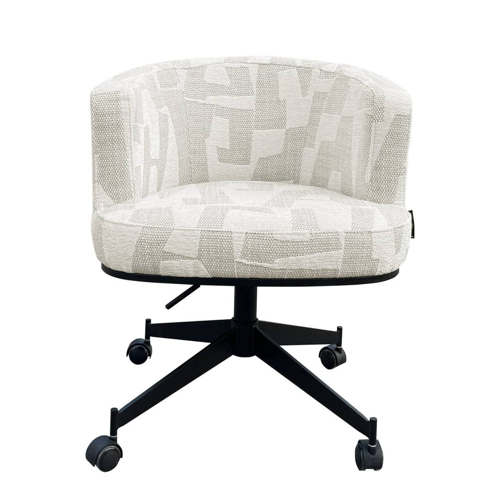 Richmond Draaistoel Rochenne met Wielen Beige Graffic - afbeelding 2