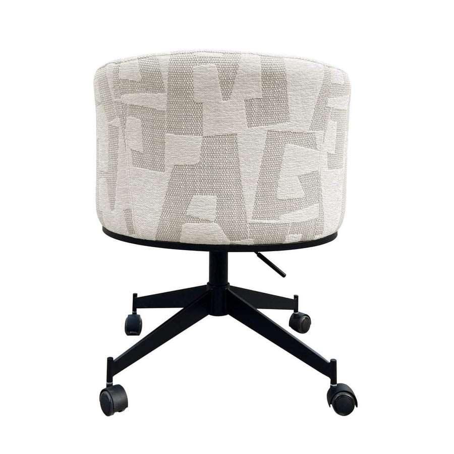 Richmond Draaistoel Rochenne met Wielen Beige Graffic - afbeelding 3
