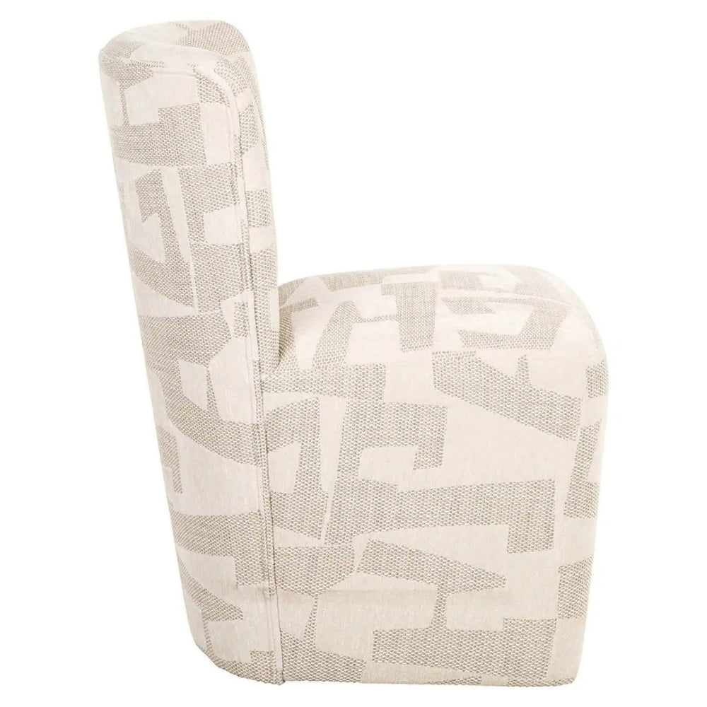 Richmond Eetkamerstoel Lorain Beige Graffic met Wieltjes - afbeelding 2