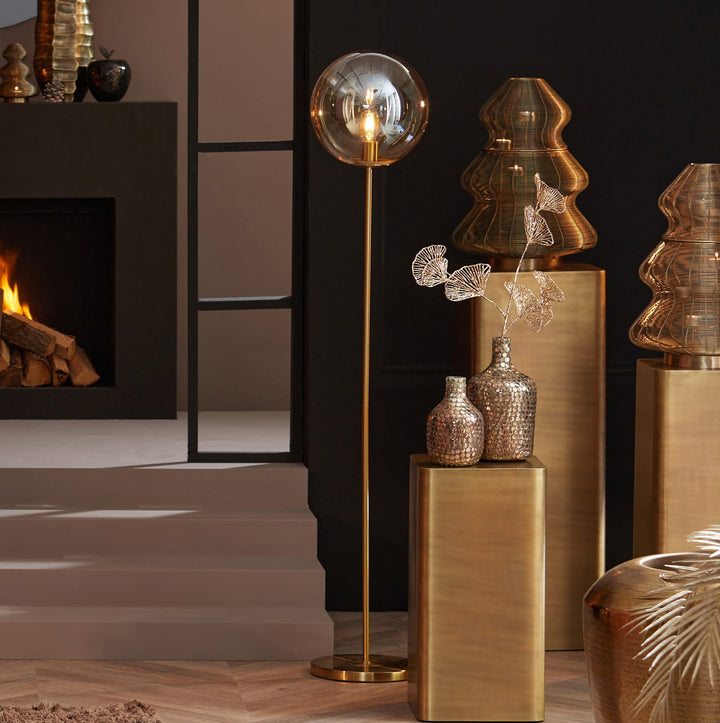 Light & Living Vloerlamp Medina Glas 160cm