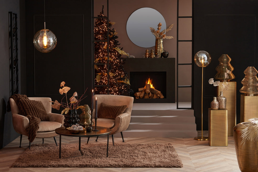 Light & Living Vloerlamp Medina Glas 160cm