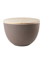 Shining Curvy Pot XM LED Bloempot Taupe