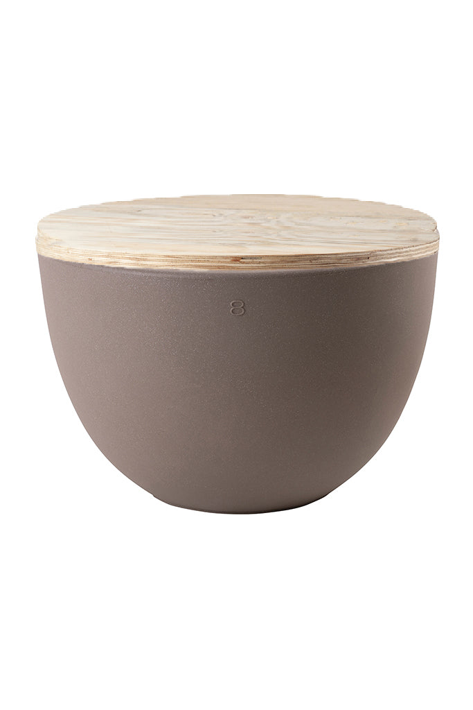 Shining Curvy Pot XM LED Bloempot Taupe