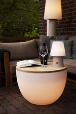 Shining Curvy Pot XM LED Bloempot Wit