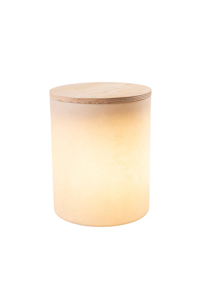 Shining Drum LED Lichttafel | Multifunctioneel als Bijzettafel, Kruk & Koeler