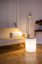 Shining Drum LED Lichttafel | Multifunctioneel als Bijzettafel, Kruk & Koeler