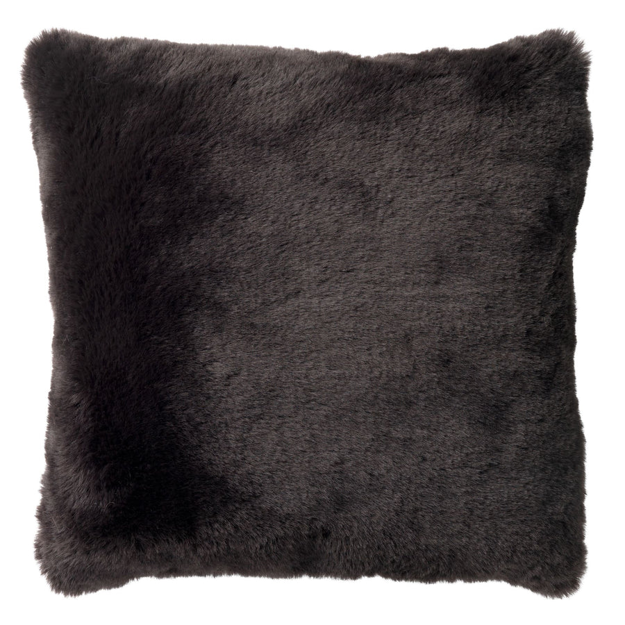Sierkussen bontlook 45x45 cm zwart Raven