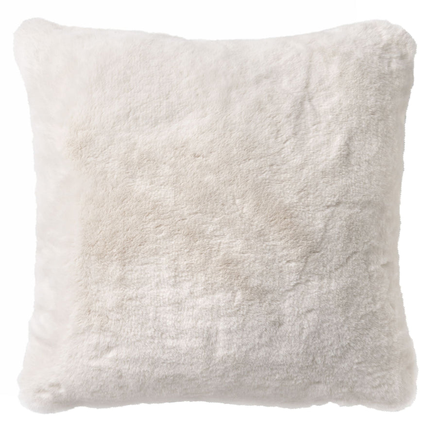 Sierkussen bontlook 45x45 cm Dove white gebroken wit