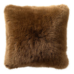 Sierkussen bontlook 45x45 cm otter bruin met binnenkussen