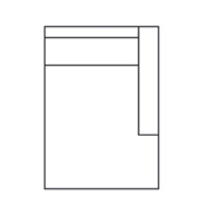 Sofa arm rechts – 150 x 120 cm