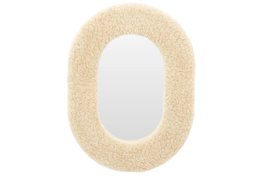 Teddy Spiegel Small – Beige/Bruin Wanddecoratie
