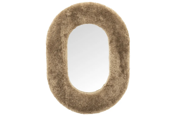 Teddy Spiegel Small – Bruin/Beige Wanddecoratie