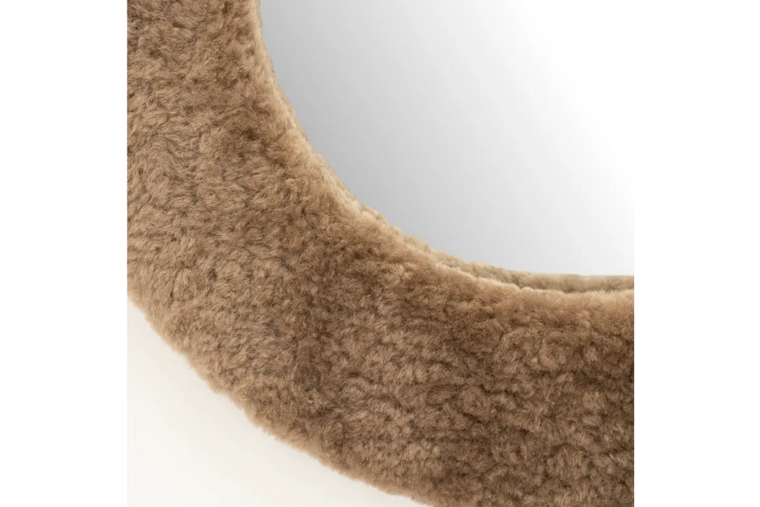 Teddy Spiegel Small – Bruin/Beige Wanddecoratie