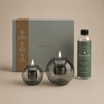 Tenderflame Globus Giftset glazen tafelhaarden met Tenderfuel