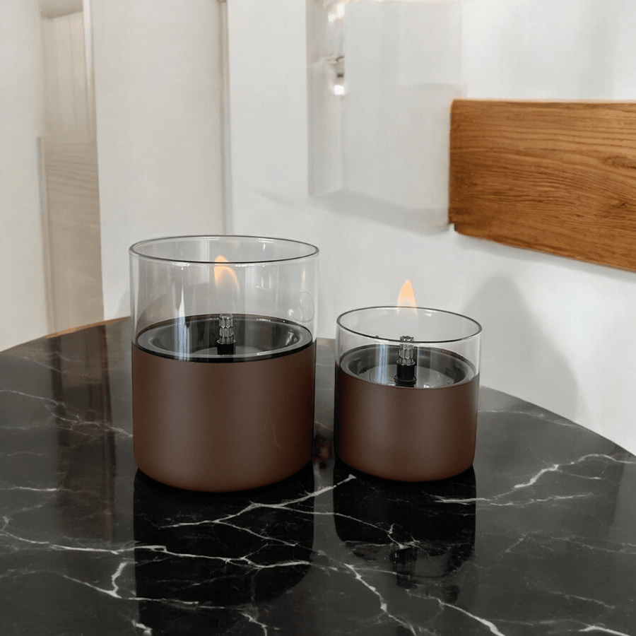 Lilly 8 en Lilly 10 chocolate tafelhaarden naast elkaar