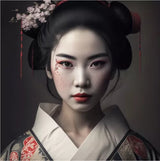 Schilderij kunst Japans meisje Volksvolk