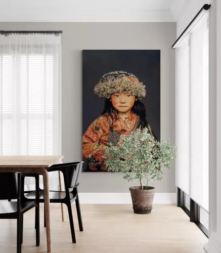 Tibetan Child Blue zonder lijst