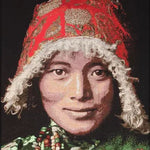 Geweven Wandpaneel Gobelin – Tibetan Woman (Zonder Lijst)