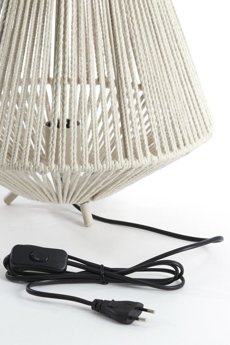 Light & Living Tafellamp Felida Crème Ø35cm