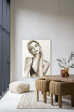 A Woman's Face - Moderne Wanddecoratie | Artprint, Glass Art & Wandkleed