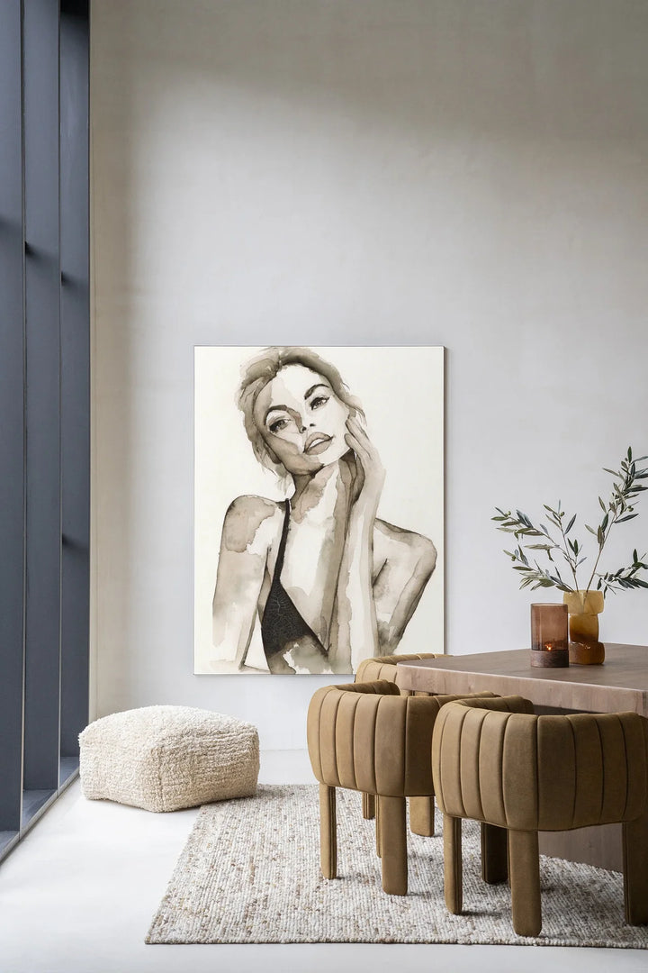 A Woman's Face - Moderne Wanddecoratie | Artprint, Glass Art & Wandkleed
