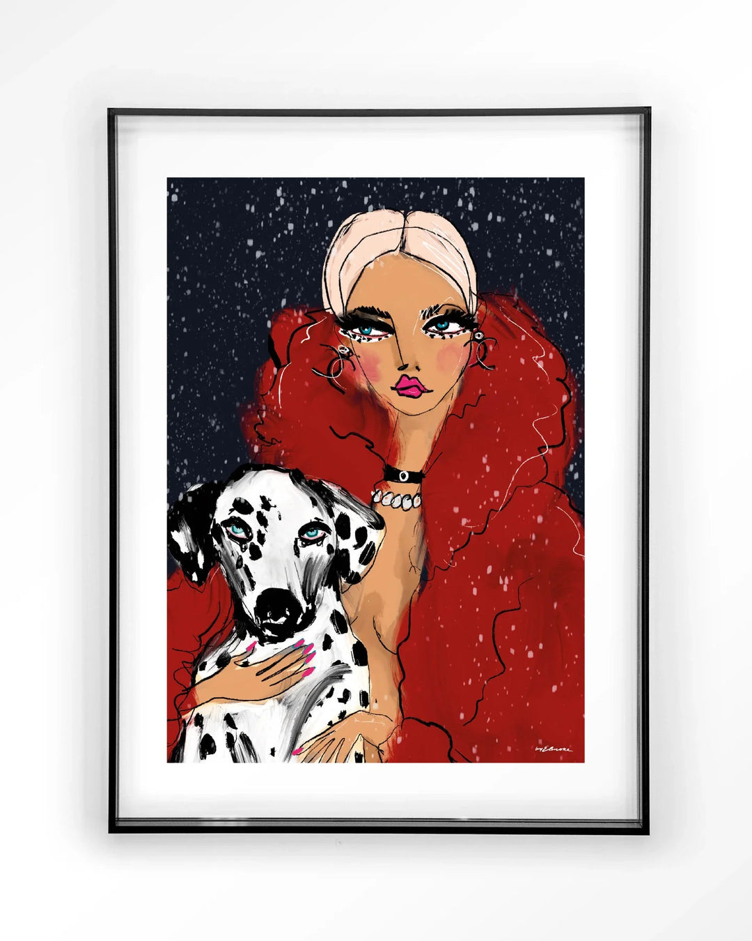 Dotted Doggy - Moderne Wanddecoratie | Artprint, Glass Art & Wandkleed