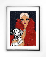 Dotted Doggy - Moderne Wanddecoratie | Artprint, Glass Art & Wandkleed