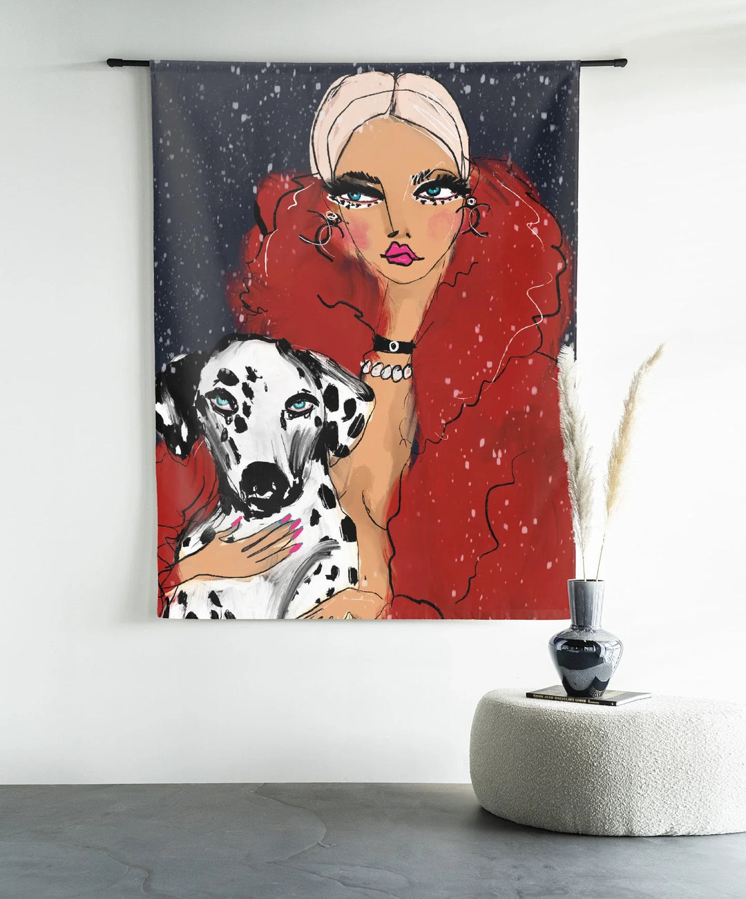 Dotted Doggy - Moderne Wanddecoratie | Artprint, Glass Art & Wandkleed