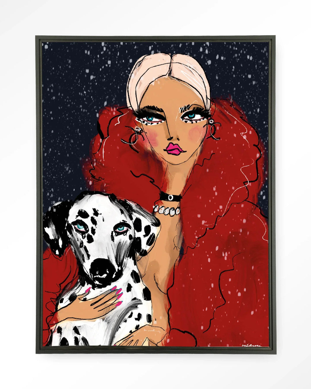 Dotted Doggy - Moderne Wanddecoratie | Artprint, Glass Art & Wandkleed