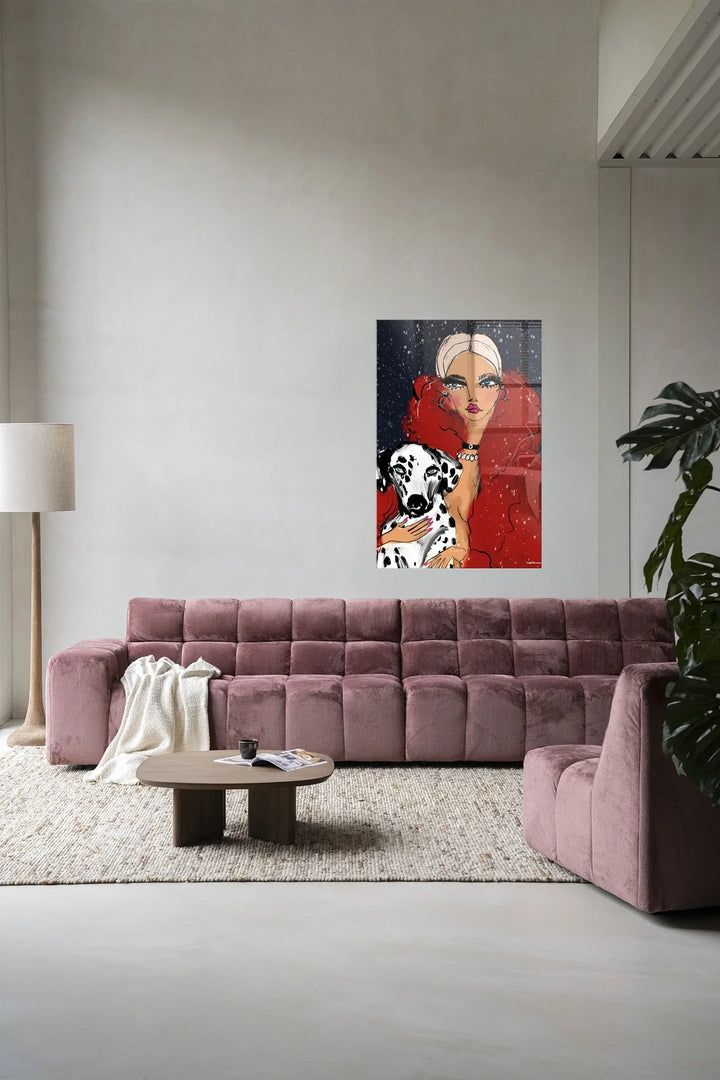 Dotted Doggy - Moderne Wanddecoratie | Artprint, Glass Art & Wandkleed