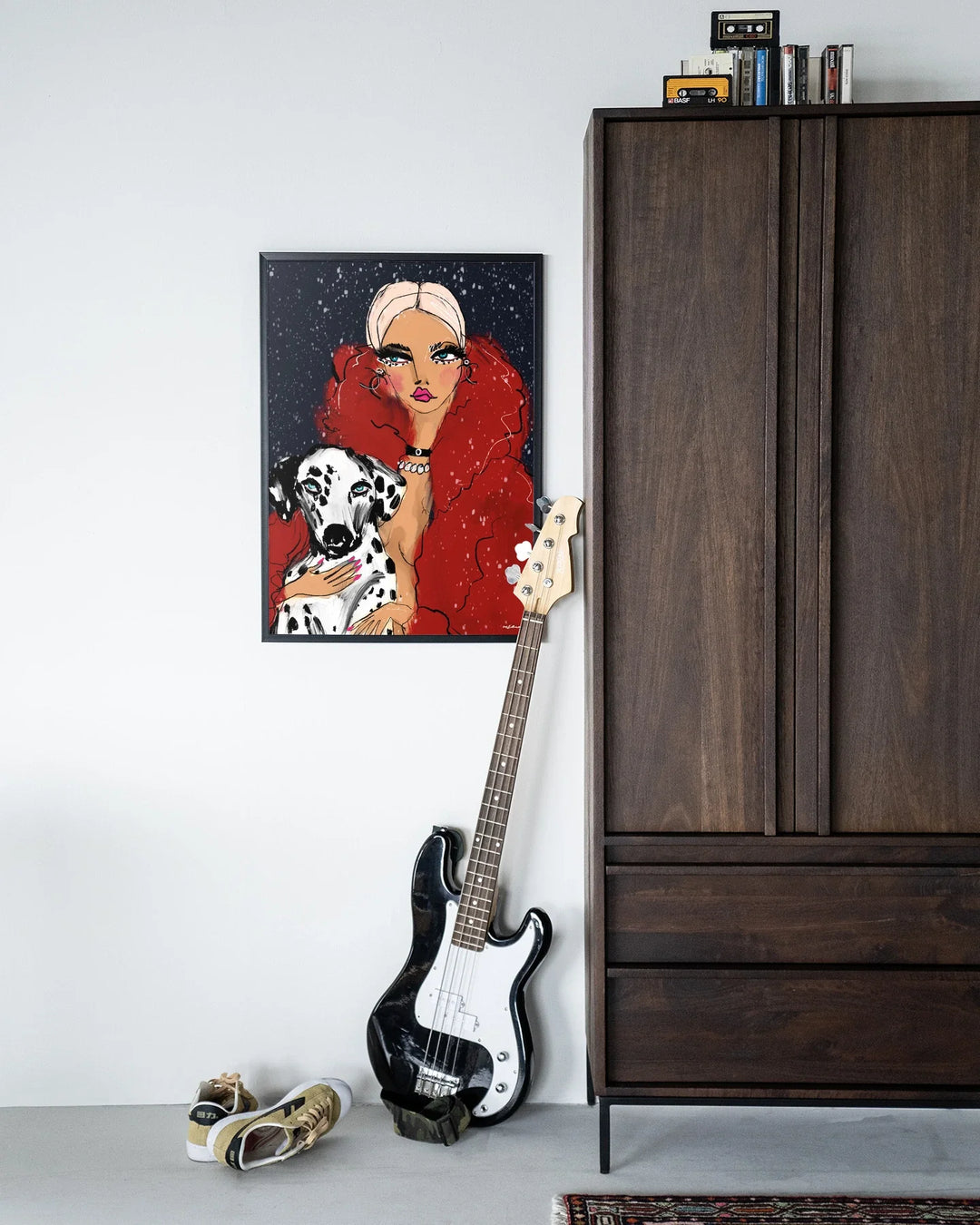 Dotted Doggy - Moderne Wanddecoratie | Artprint, Glass Art & Wandkleed