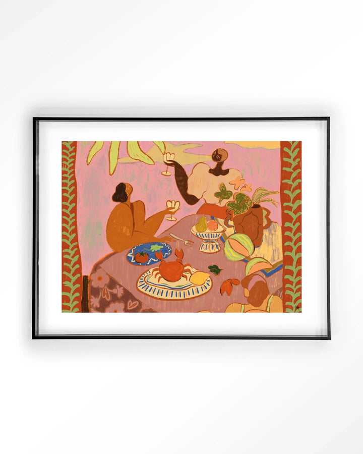 Lunch with the ladies - Moderne Wanddecoratie | Artprint, Glass Art & Wandkleed